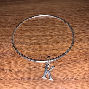“K” silver bracelet